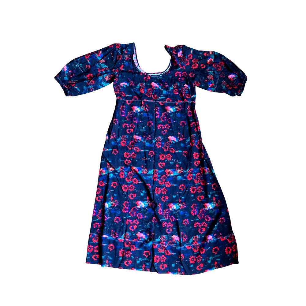 Rachel Comey x Target Floral Puff‎ Sleeve Empire Waist Midi Dress Modest Size 8